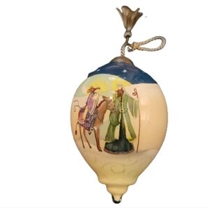 SILENT NIGHT HOLY NIGHT  hand painted ORNAMENT beautiful